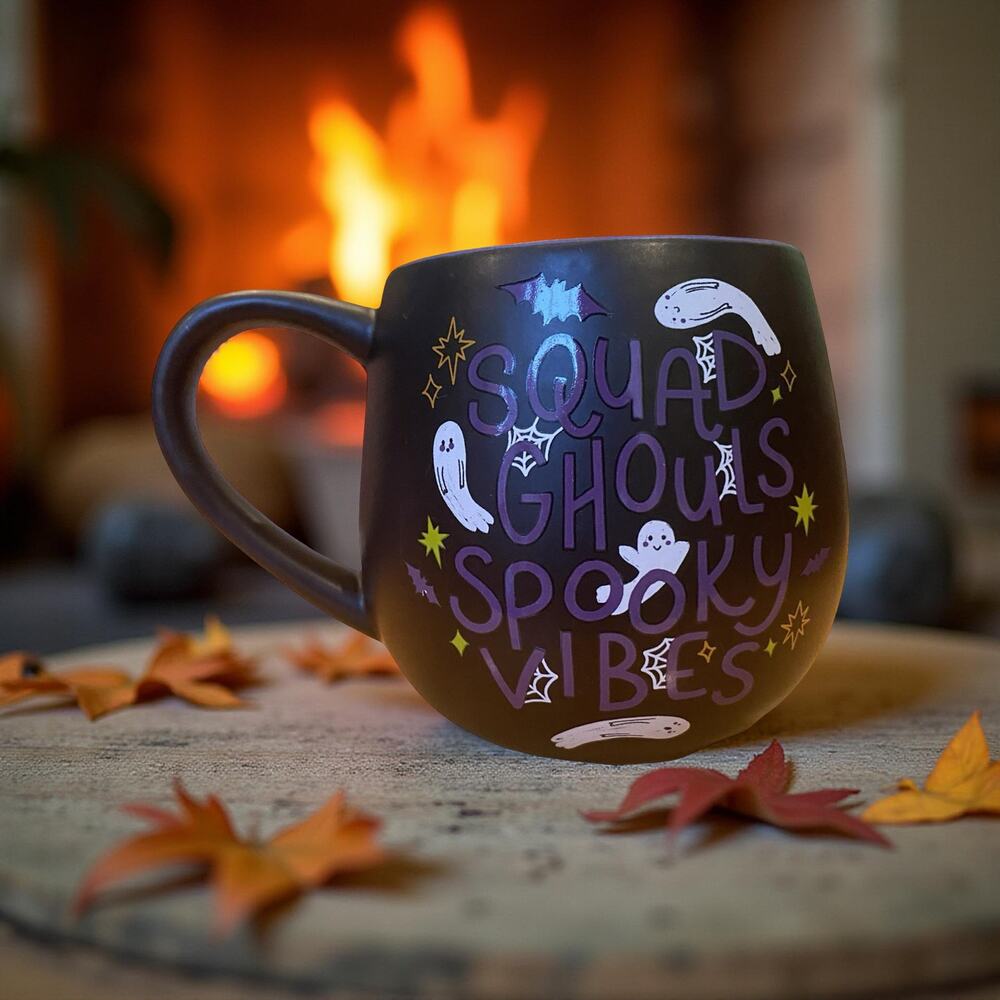 Celebrate Together Halloween Ghost Squad Ghouls Mug Black EUC